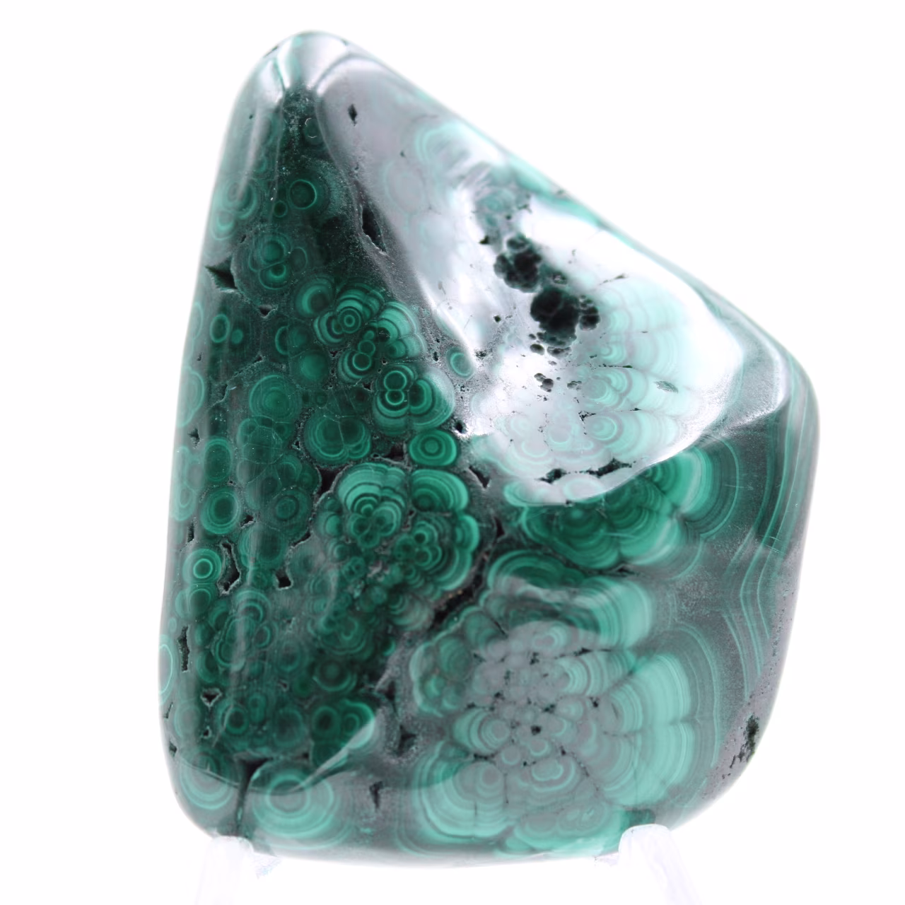 Blocco di malachite lucidato