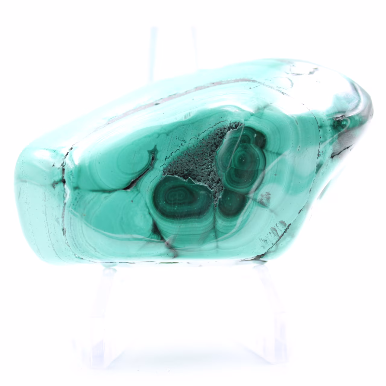 Malachite naturale lucidata