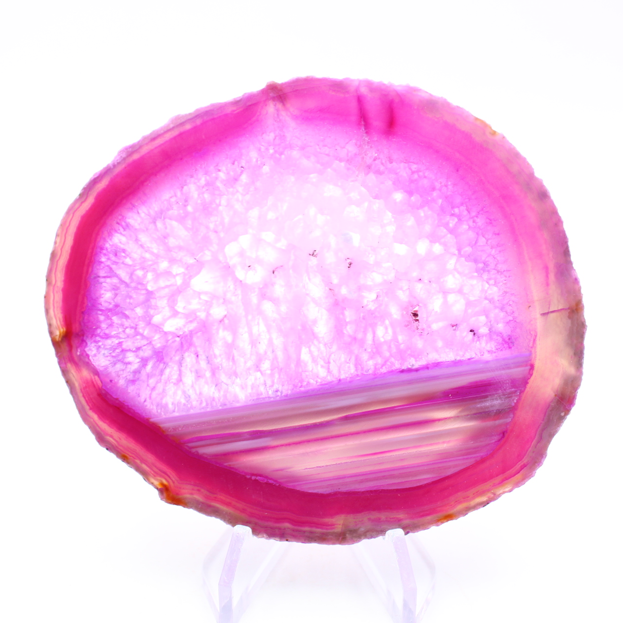 Fetta di agata rosa