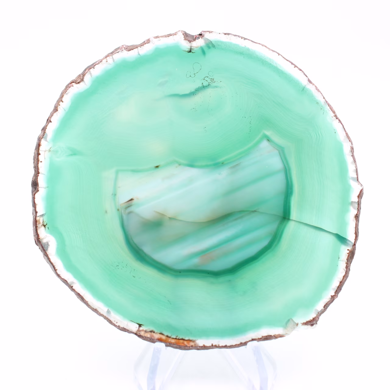 Fetta di agata verde