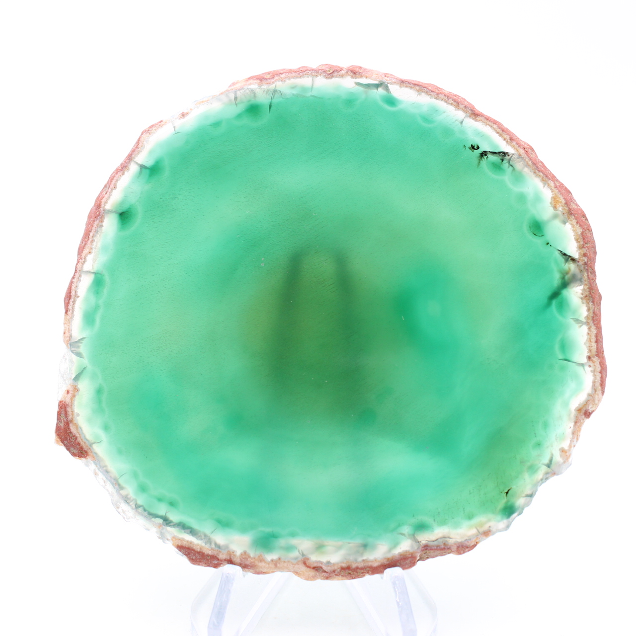 Fetta di agata verde