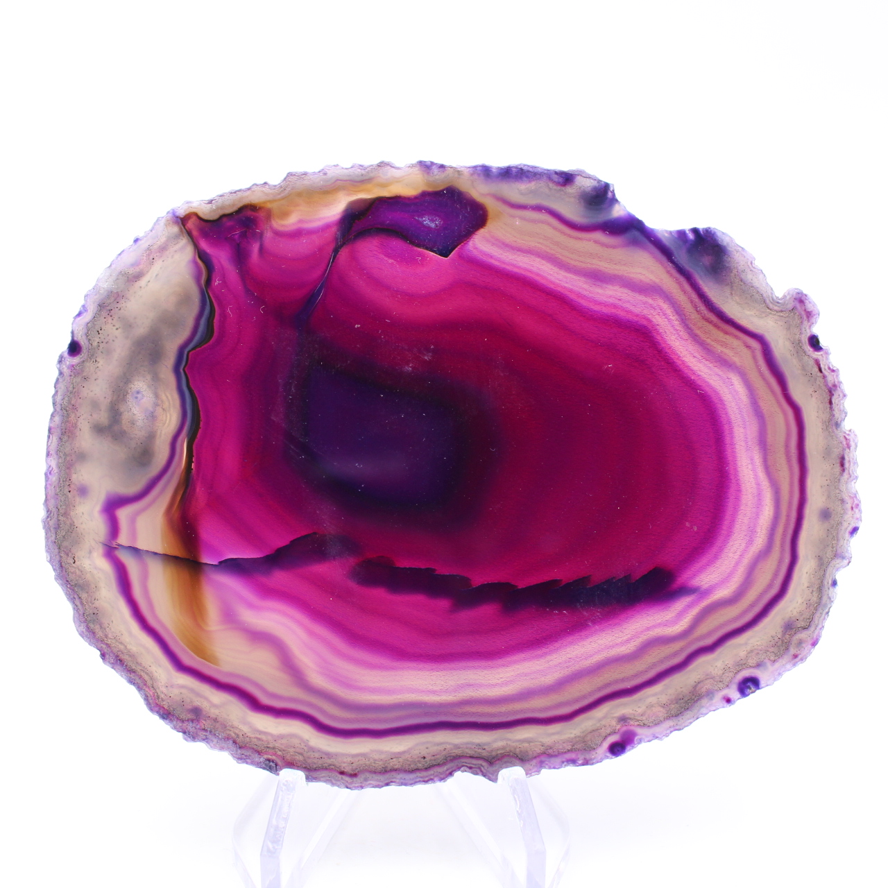 Fetta di agata viola