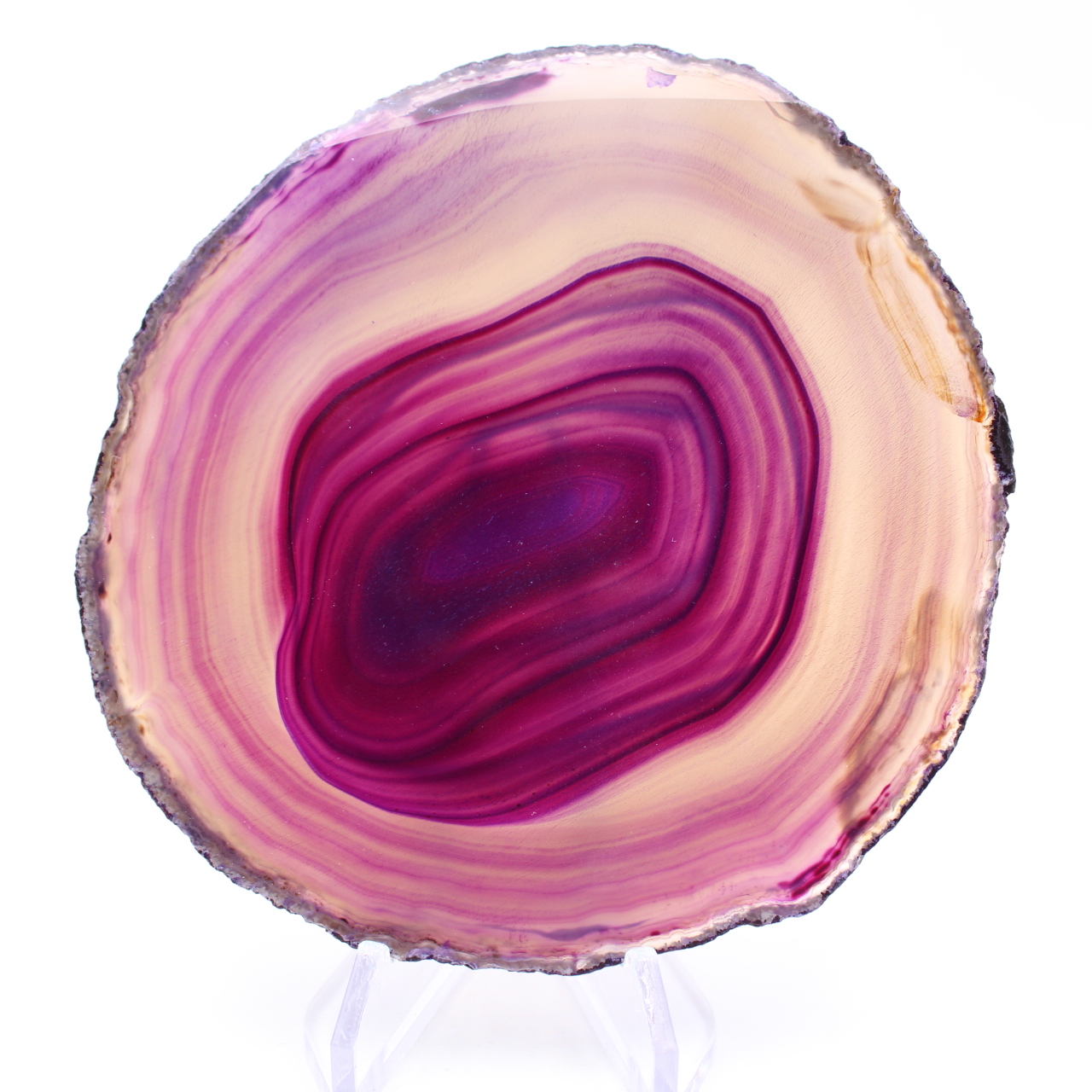 Fetta di agata viola