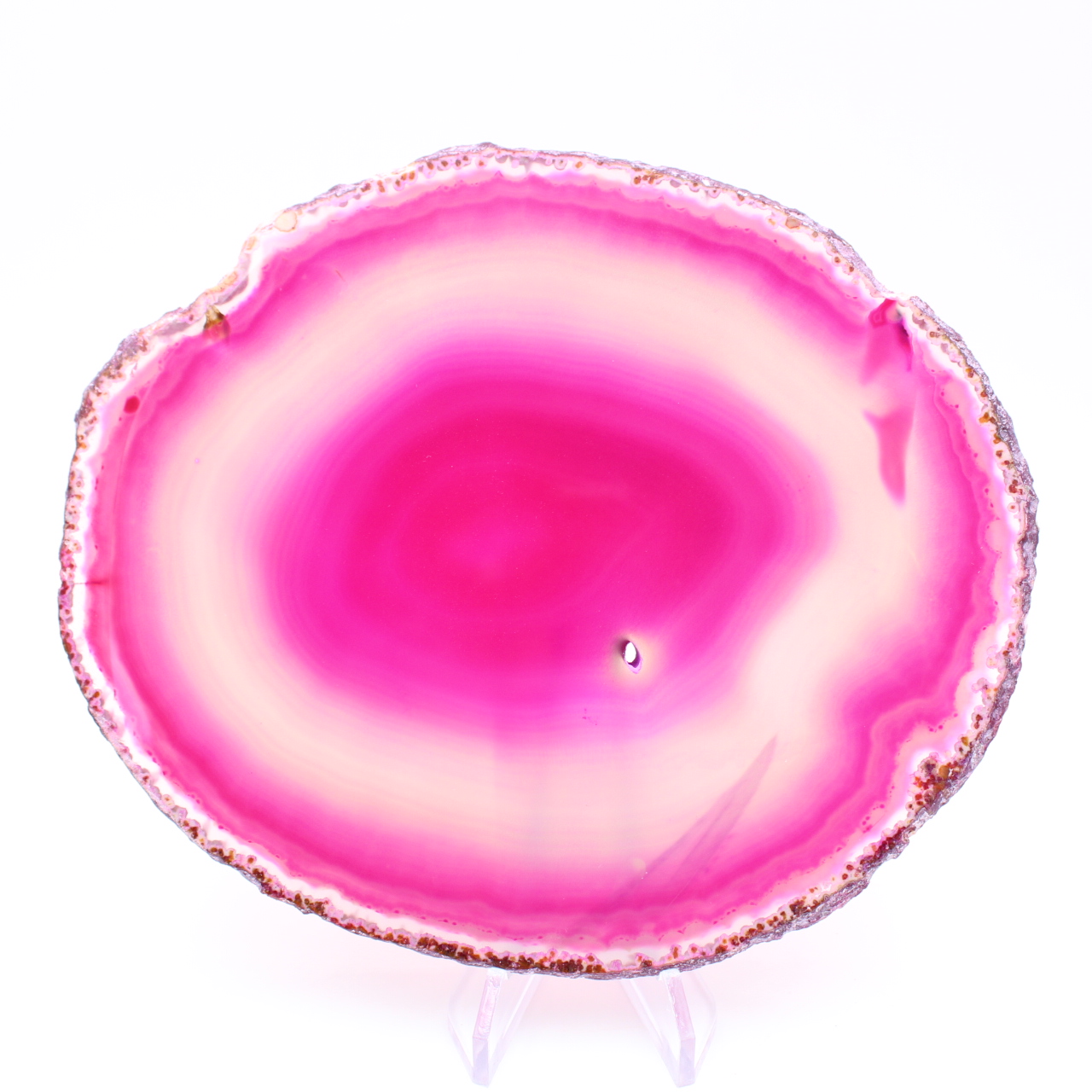 Fetta di agata rosa