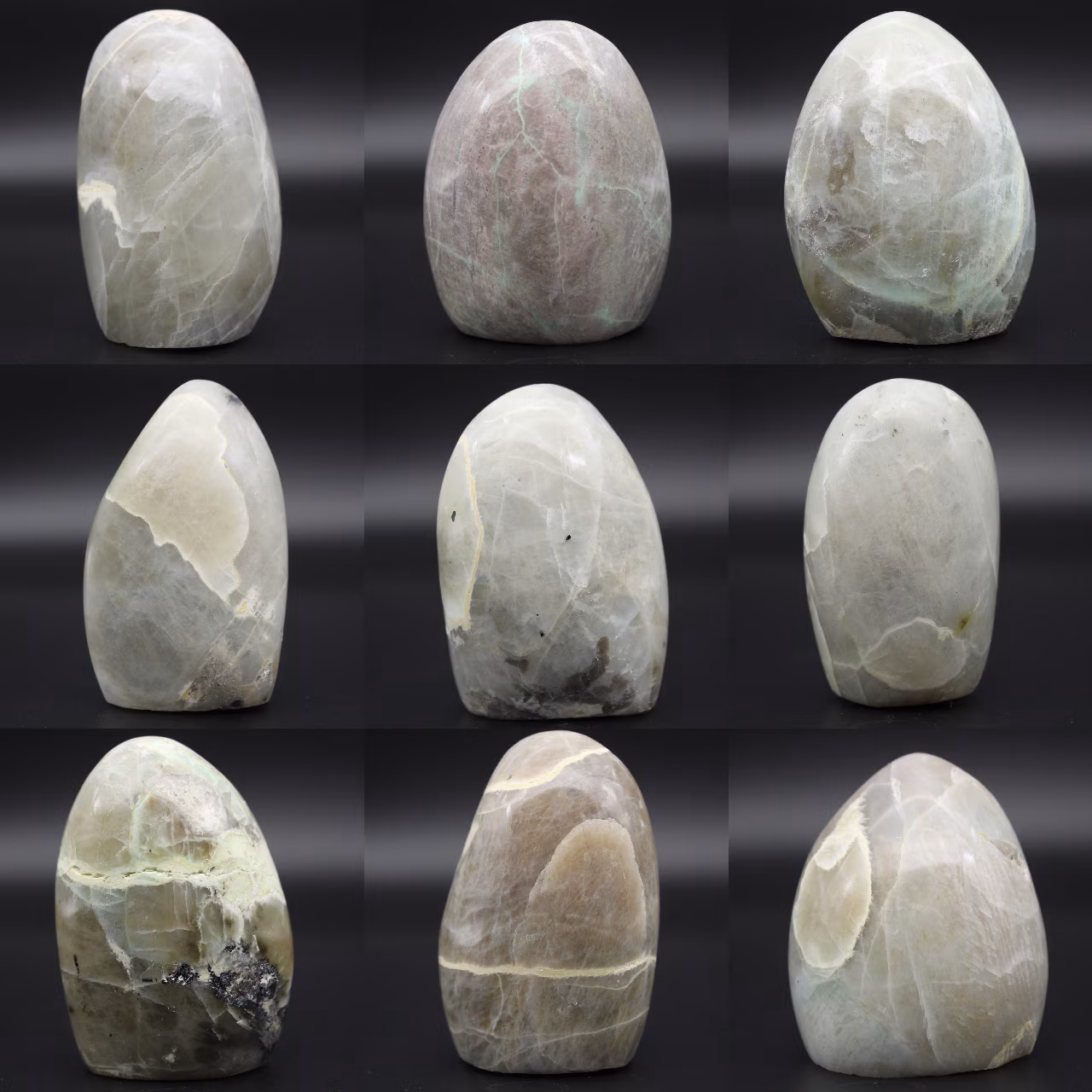 Pietra garnierite lucidata