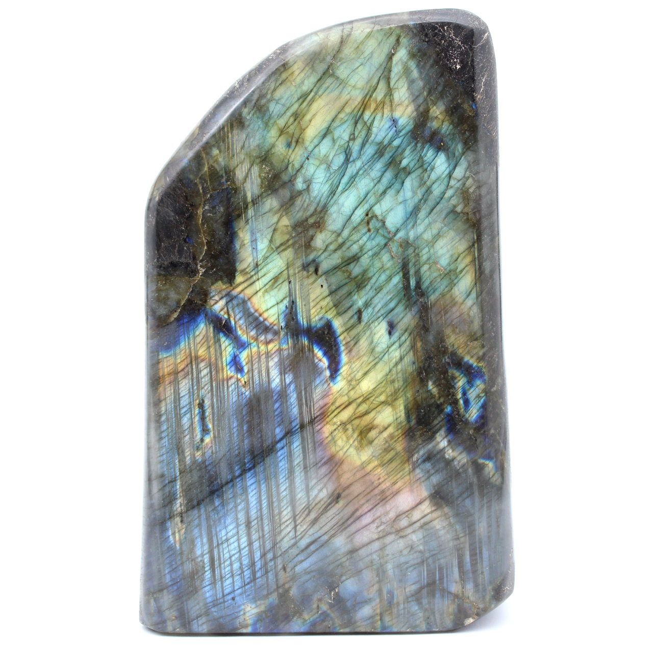 Blocco di pietra di labradorite