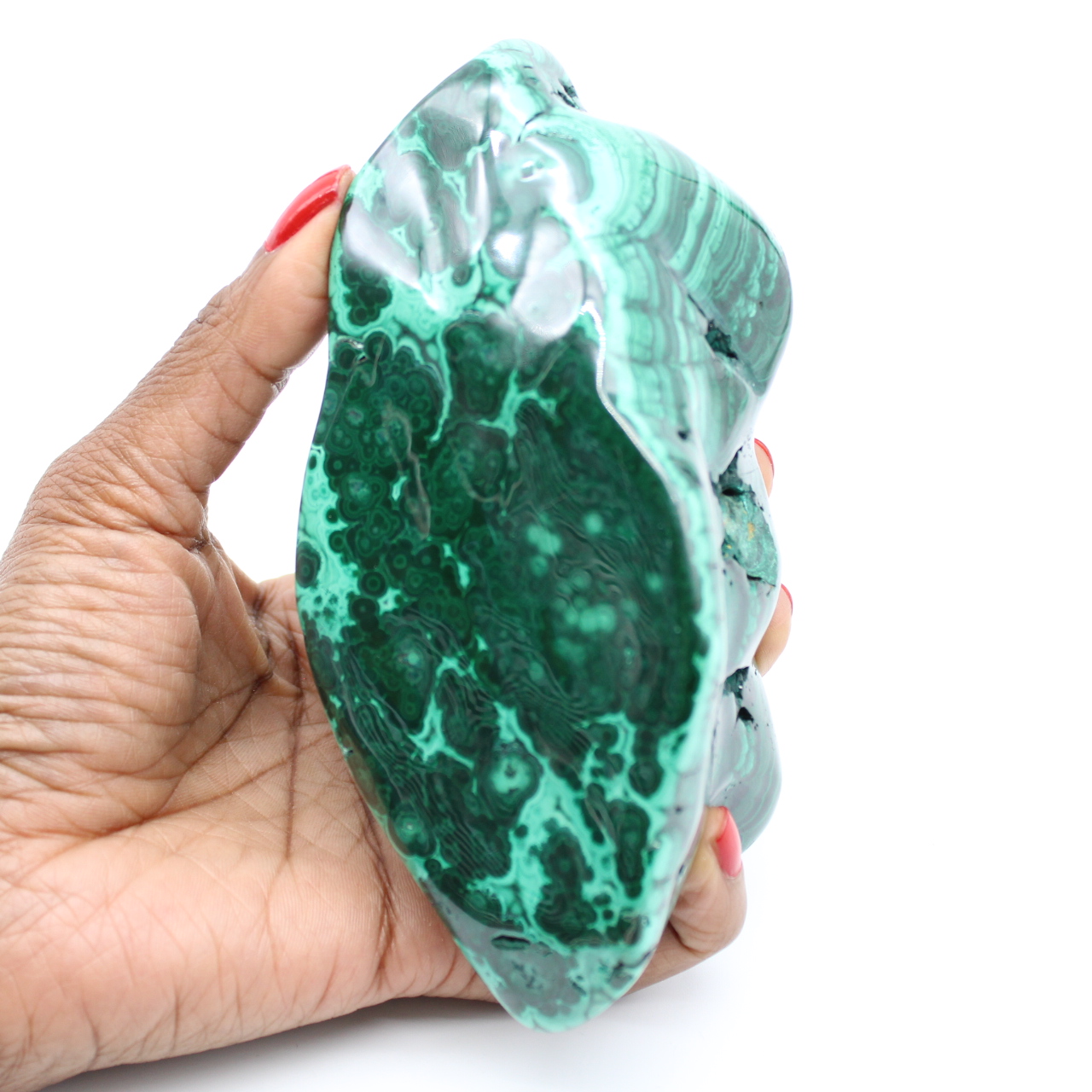 Blocco di malachite naturale