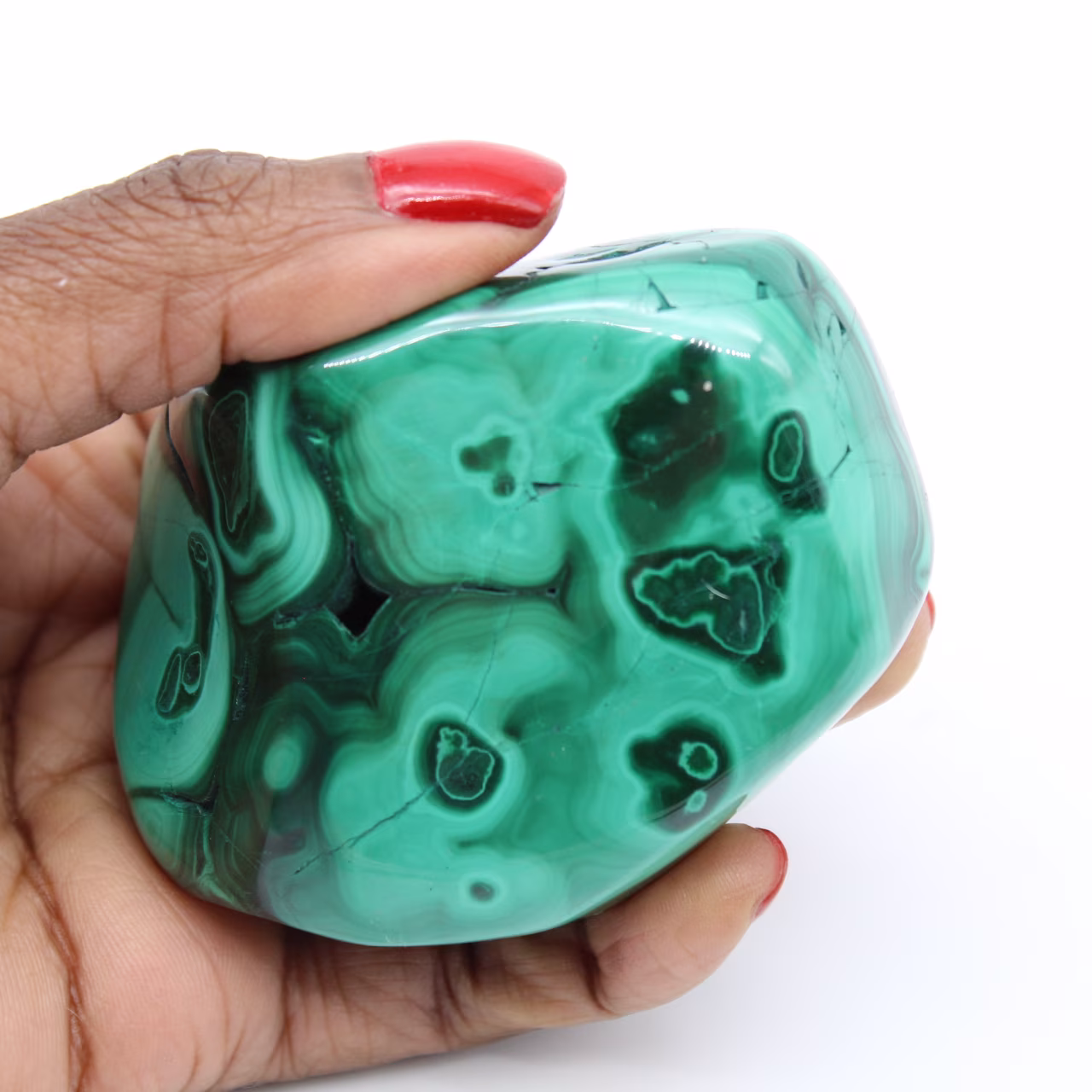 Malachite naturale lucidata