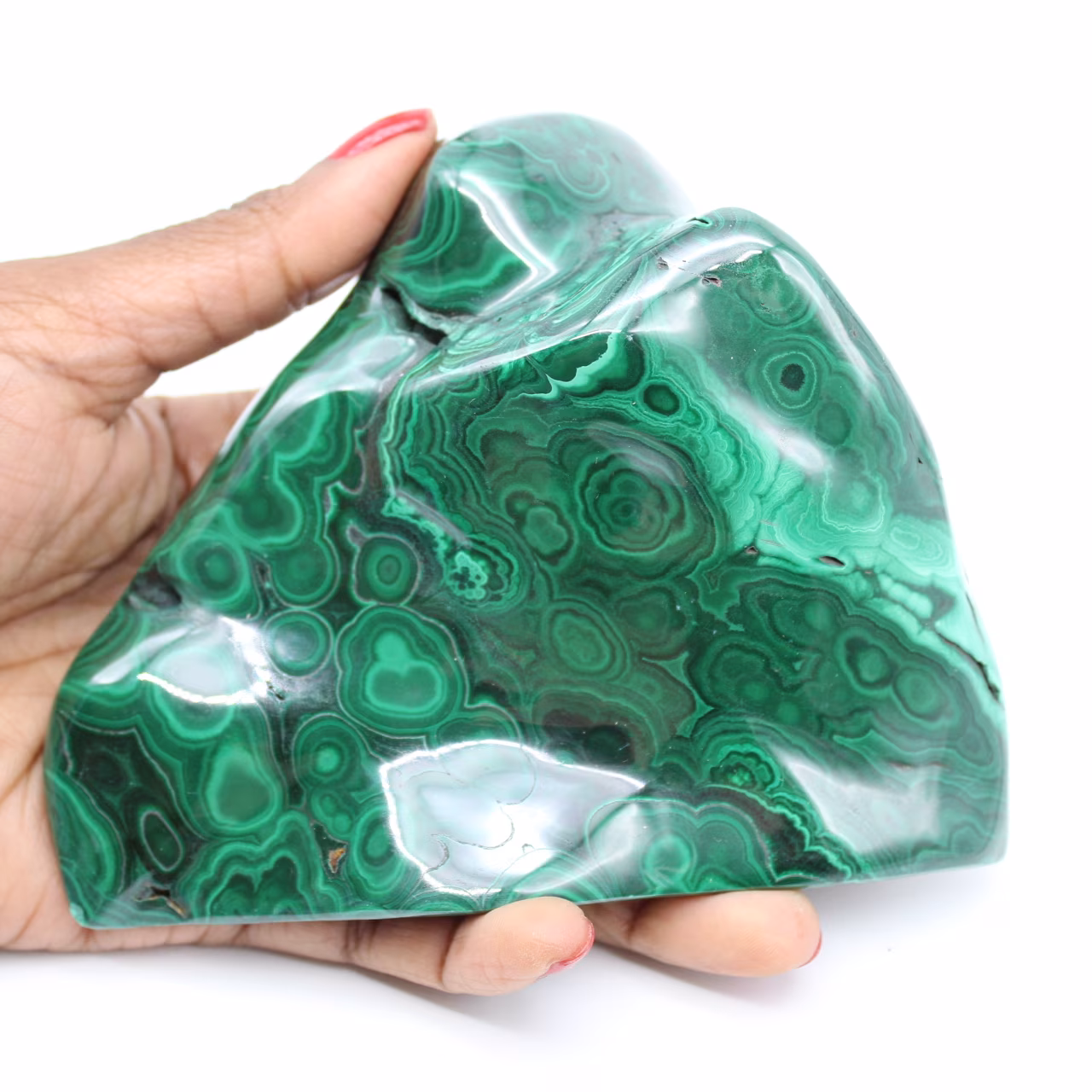 Blocco di malachite naturale
