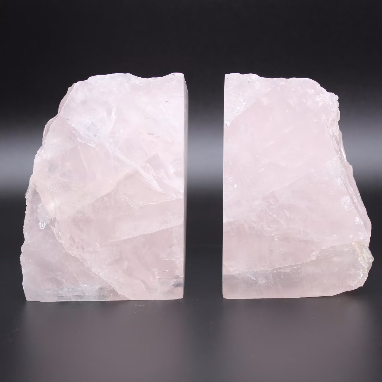 Fermalibri quarzo rosa 2 pezzi