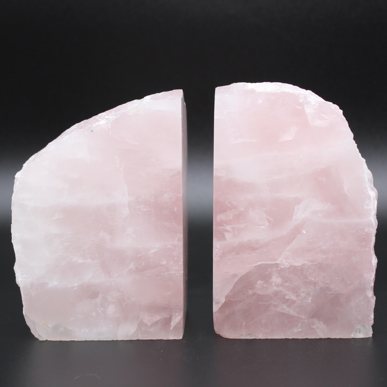 Fermalibri quarzo rosa 2 pezzi