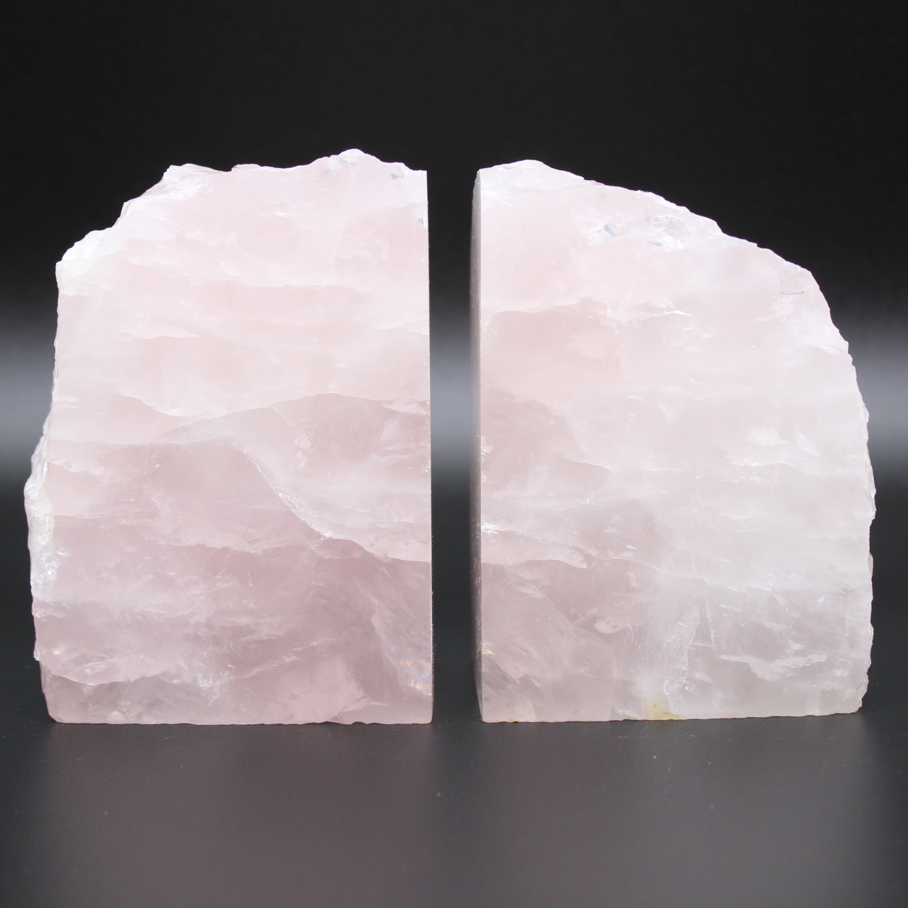 Fermalibri quarzo rosa 2 pezzi