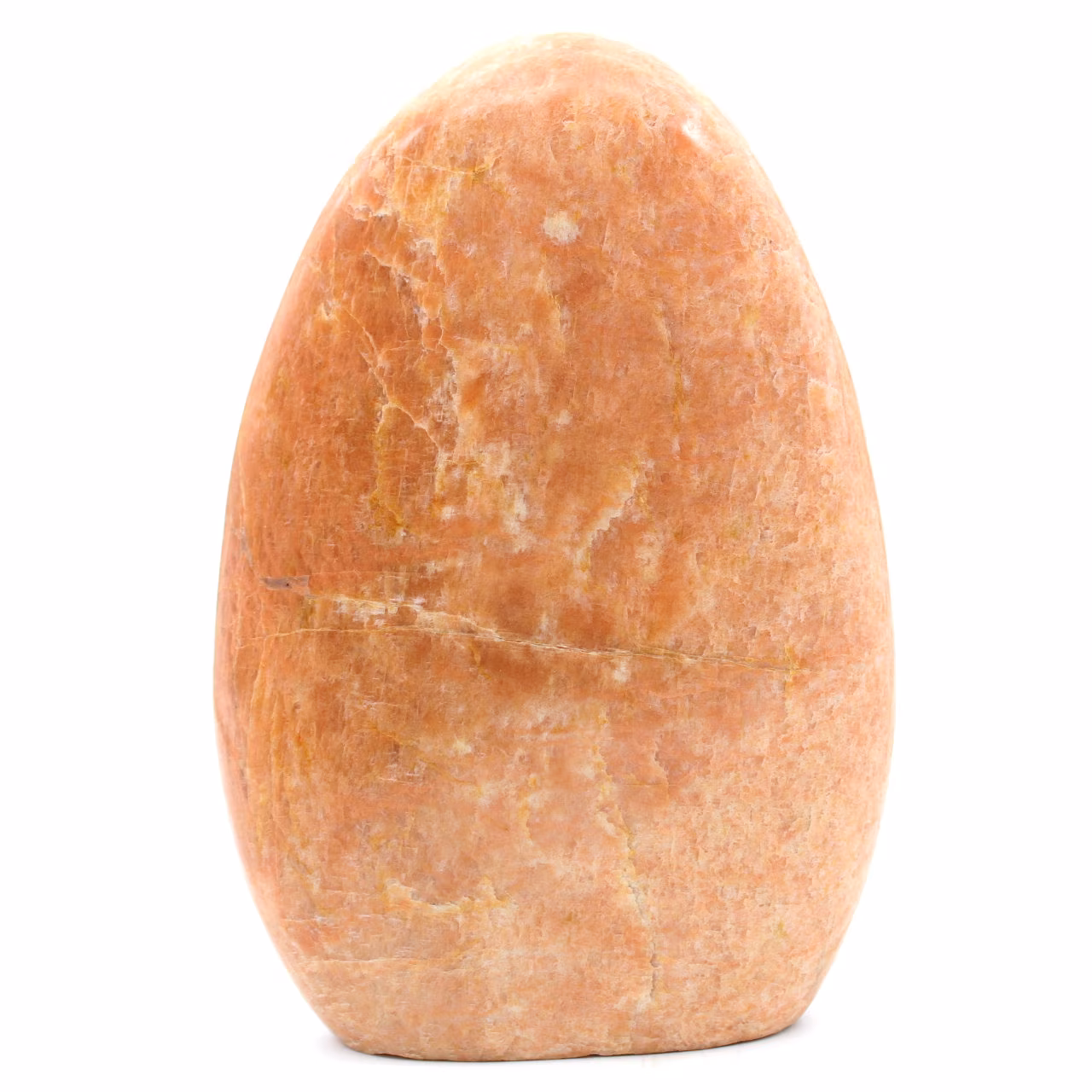 Blocco di pietra di luna rosa microline naturale lucido