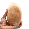 Blocco di pietra di luna rosa microline naturale lucido - 1