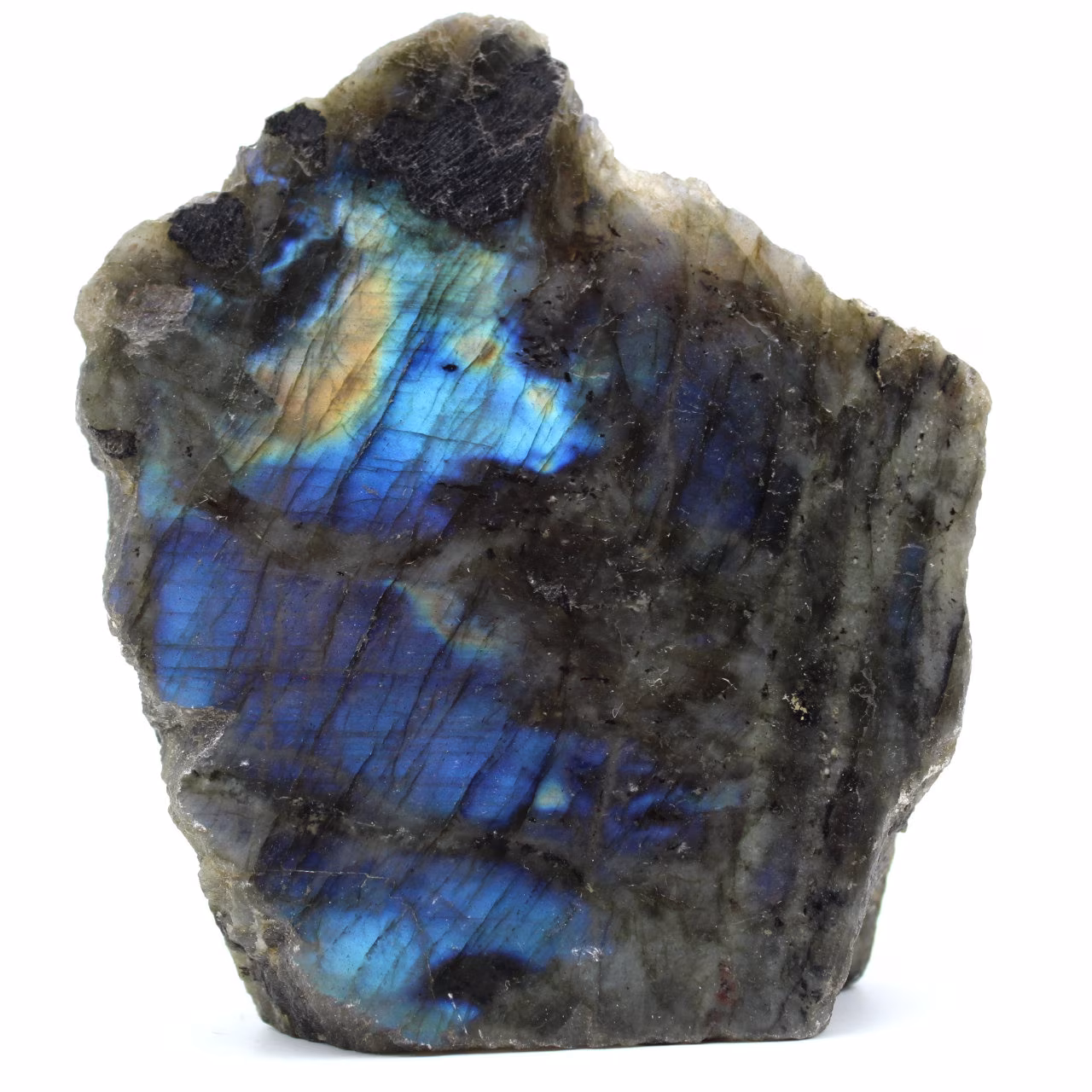 Pietra labradorite una faccia lucida lucida
