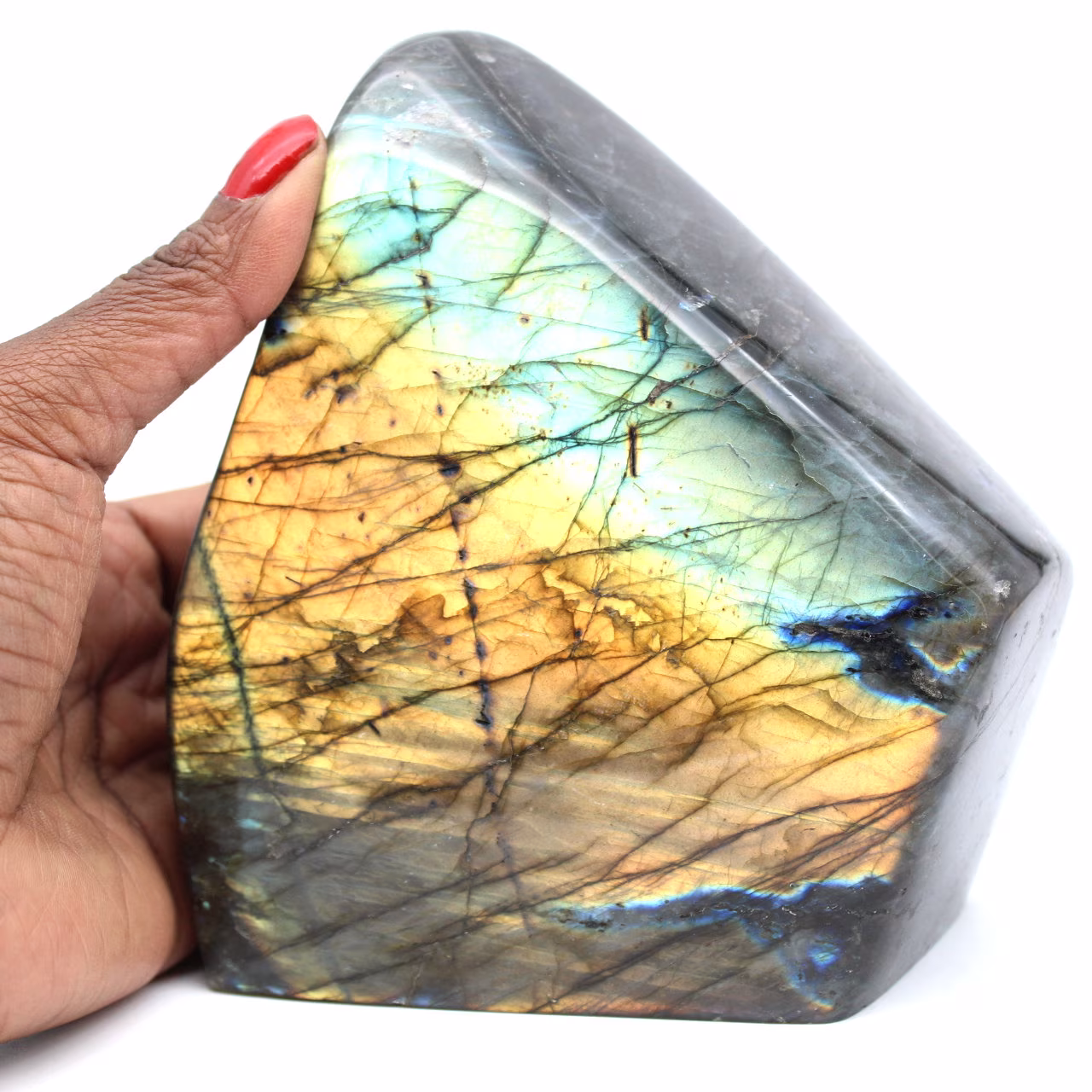 Pietra Labradorite lucidata a forma libera