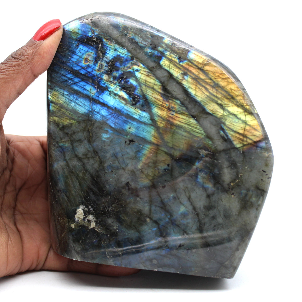 Labradorite lucidata naturale per ornamento