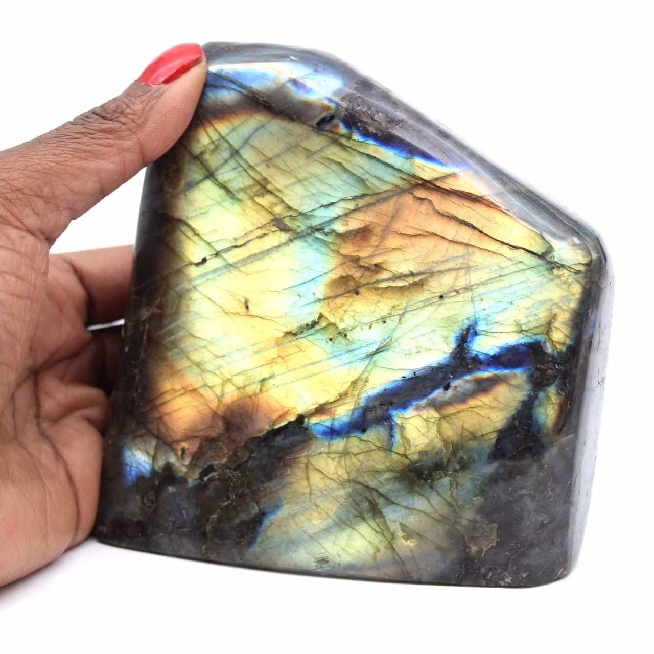 Pietra Labradorite lucidata a forma libera