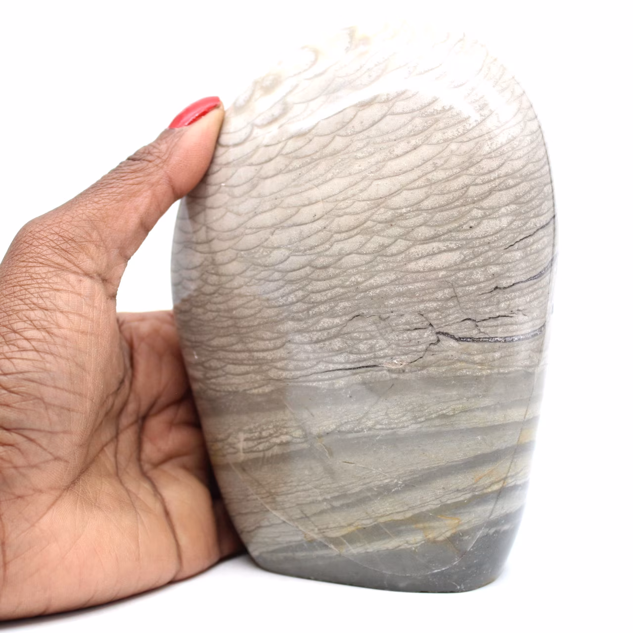 Pietra di diaspro con nastro grigio naturale