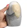 Pietra di diaspro a nastro grigio a forma libera - 0