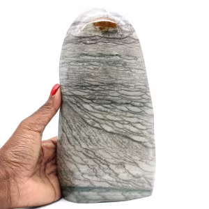 Pietra di diaspro con nastro grigio naturale