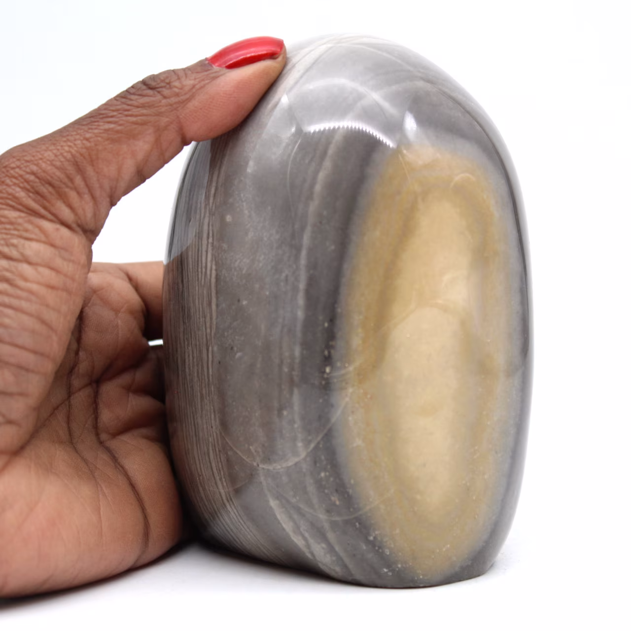 Pietra di diaspro a fascia grigia naturale