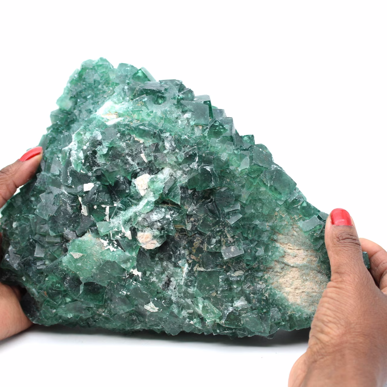 Grande cristallizzazione a doppia faccia di fluorite del Madagascar