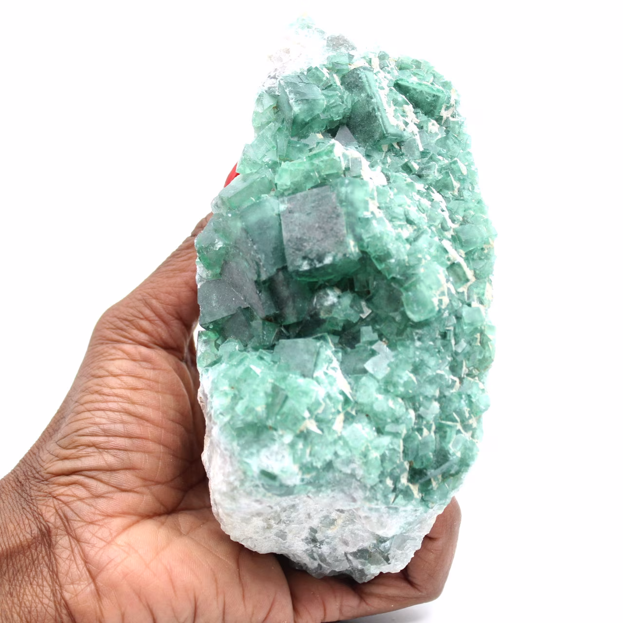 Cristalli grezzi di fluorite su matrice