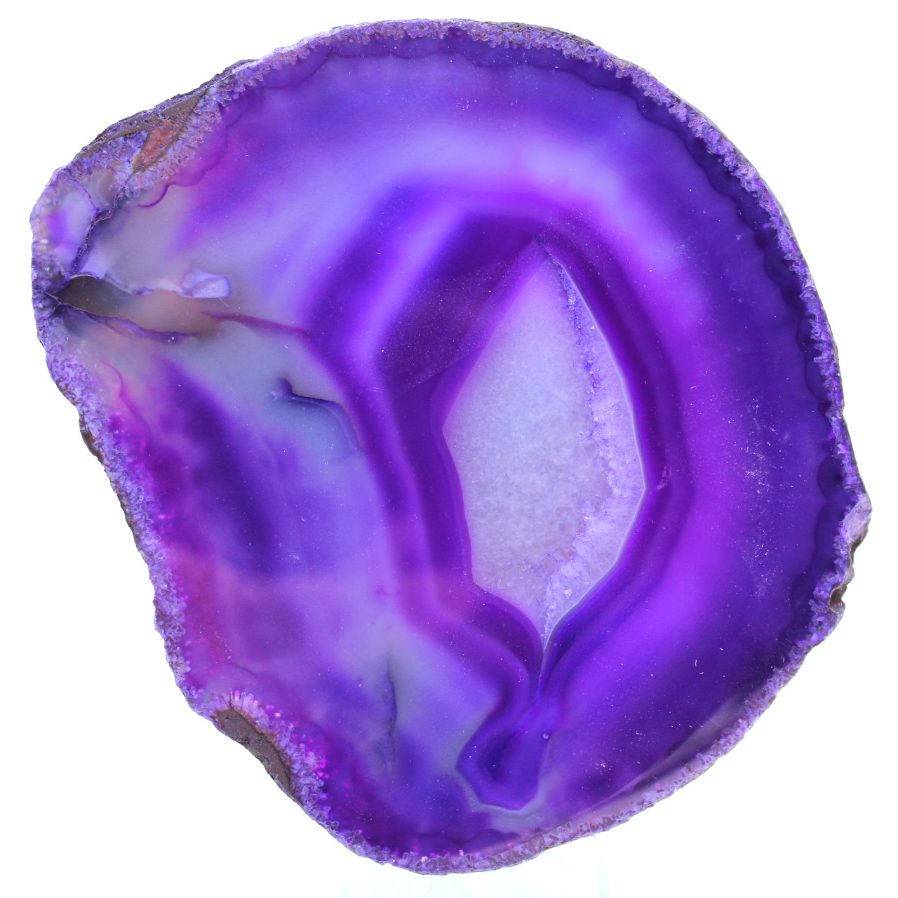 Fetta di agata viola