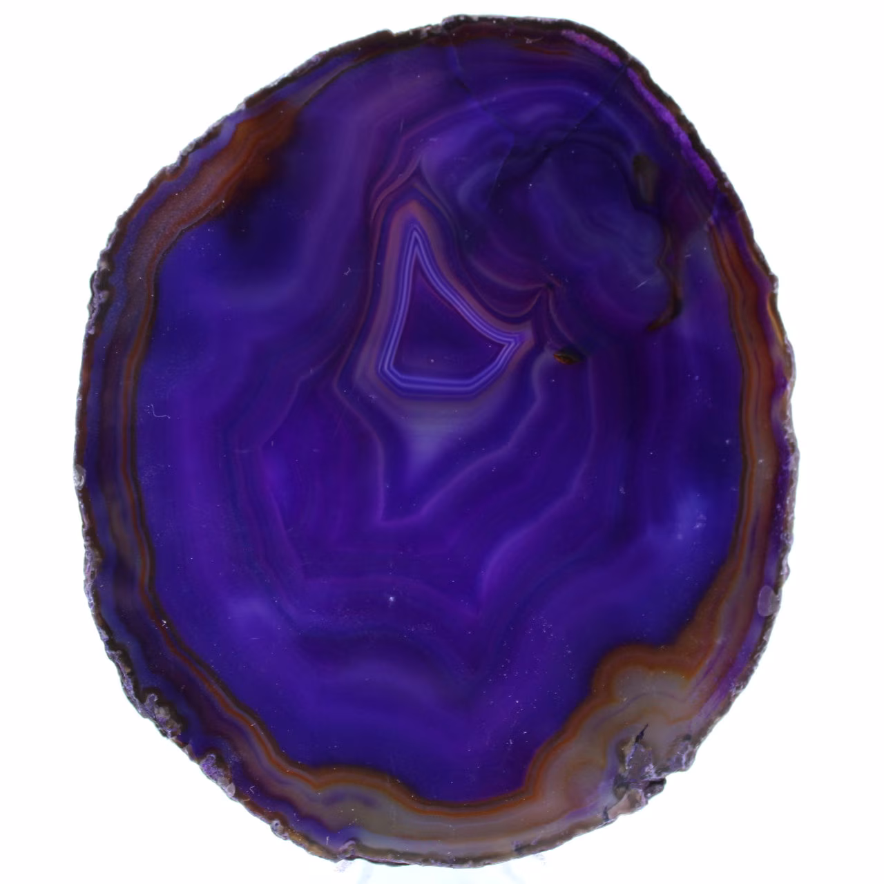 Fetta di agata viola