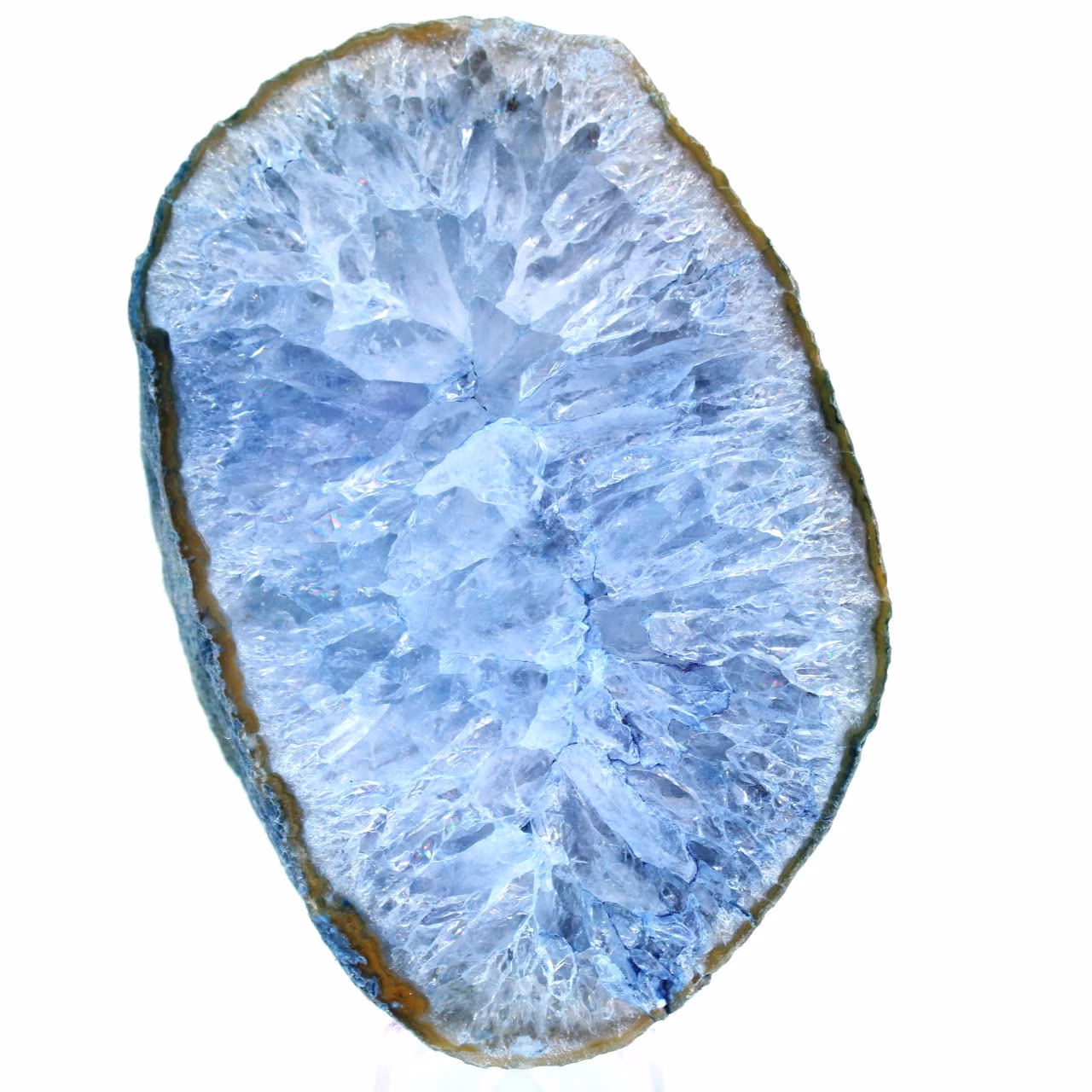 Fetta di agata blu