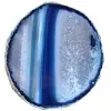 Decoro in agata blu minerale - 0