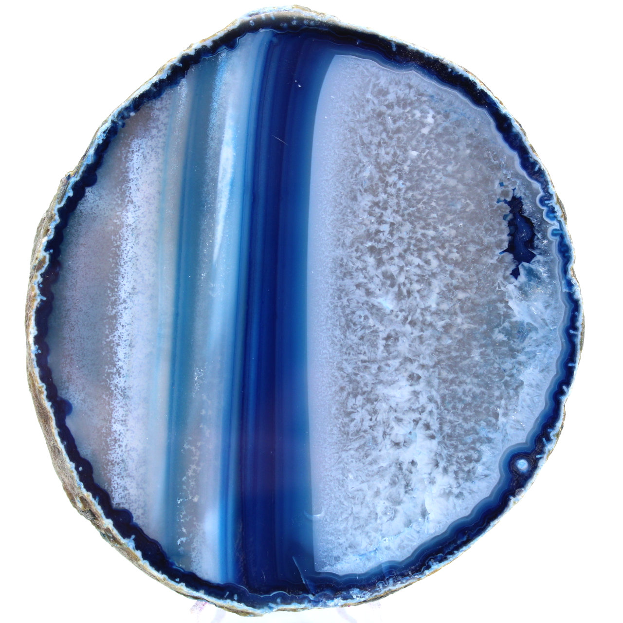 Decoro in agata blu minerale