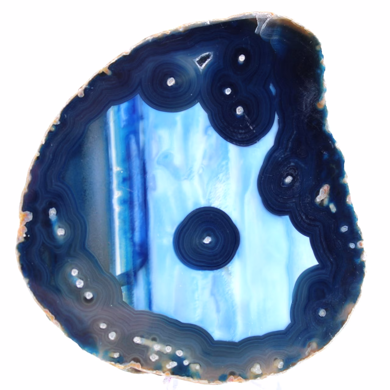 Fetta di agata blu