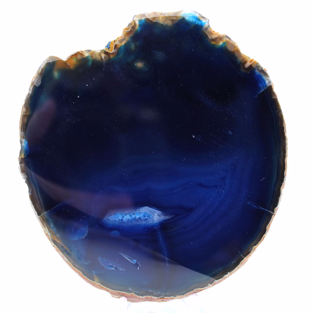 Fetta di agata blu decorativa