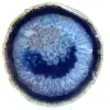 Fetta di agata blu ornamentale - 0