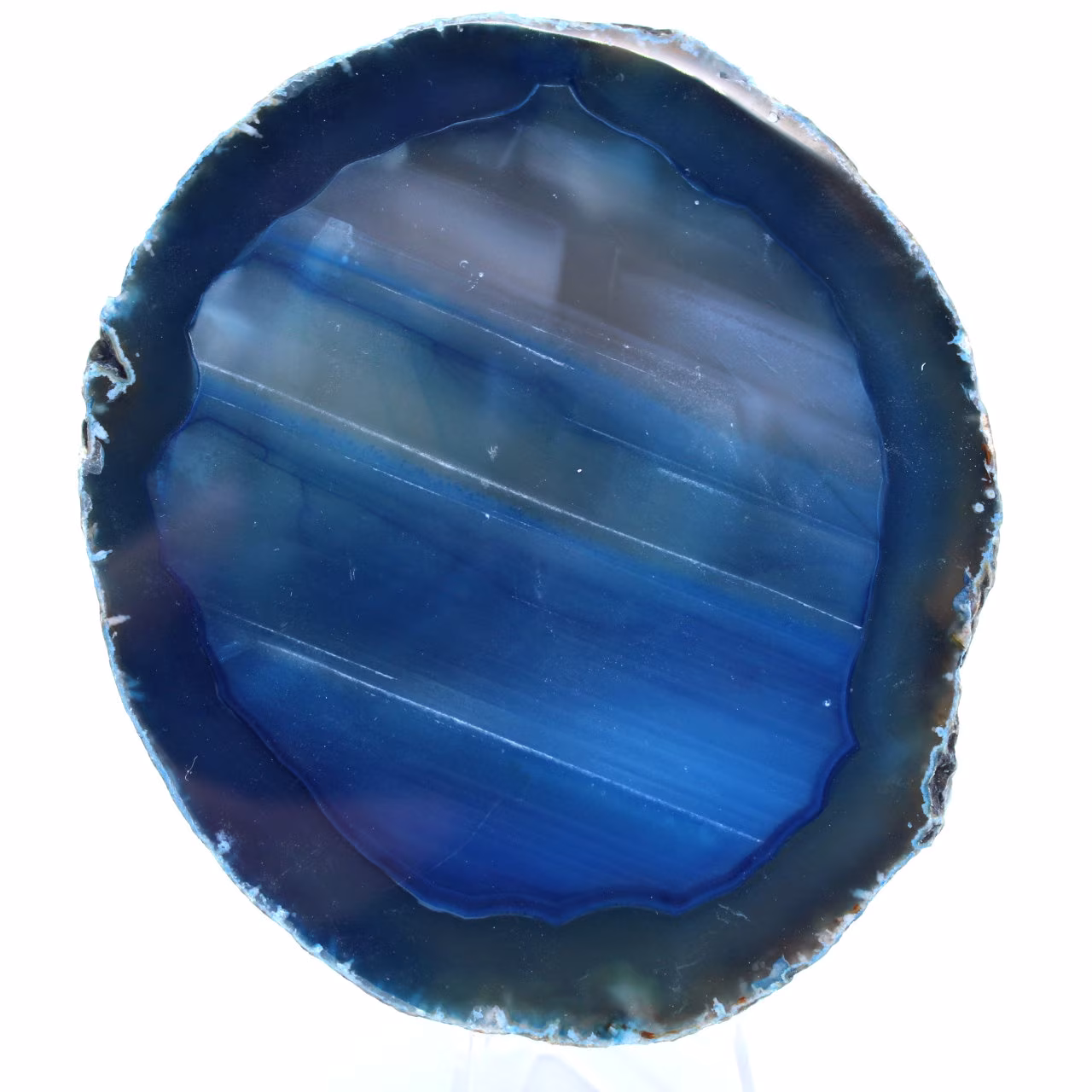 Decoro in agata blu minerale