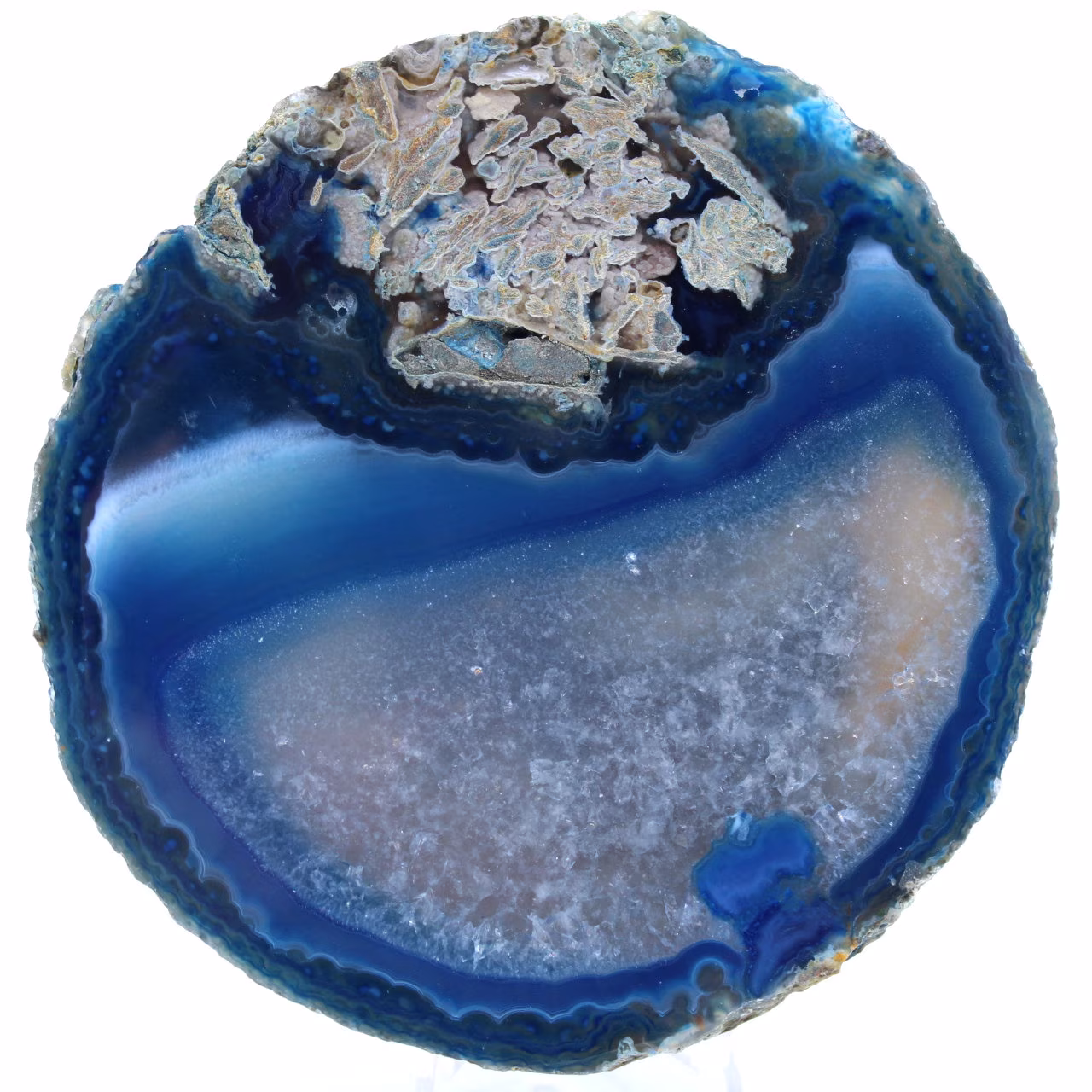 Fetta di agata blu del Brasile