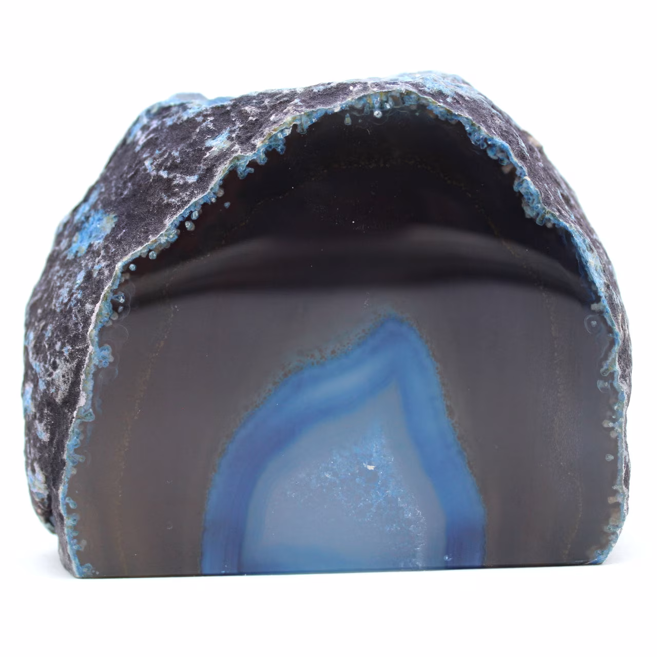 Decoro in agata blu minerale