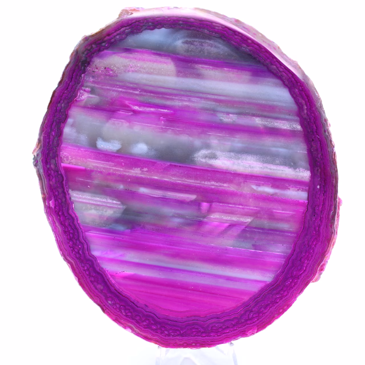 Fetta di agata rosa