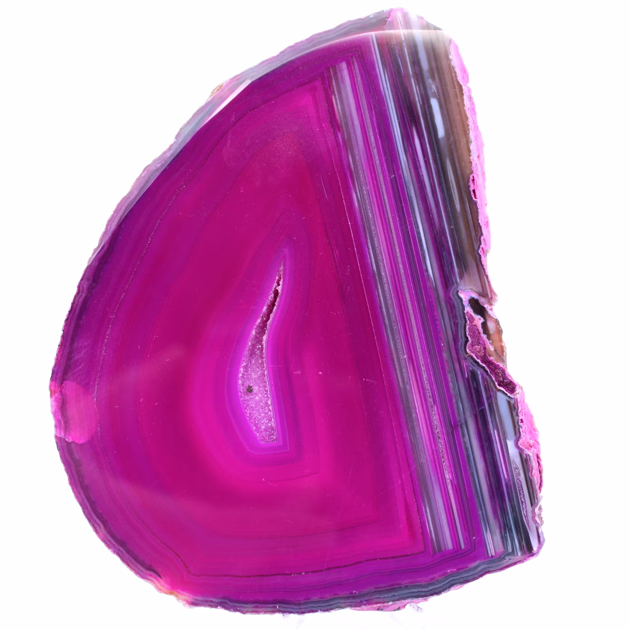 Fetta di agata rosa
