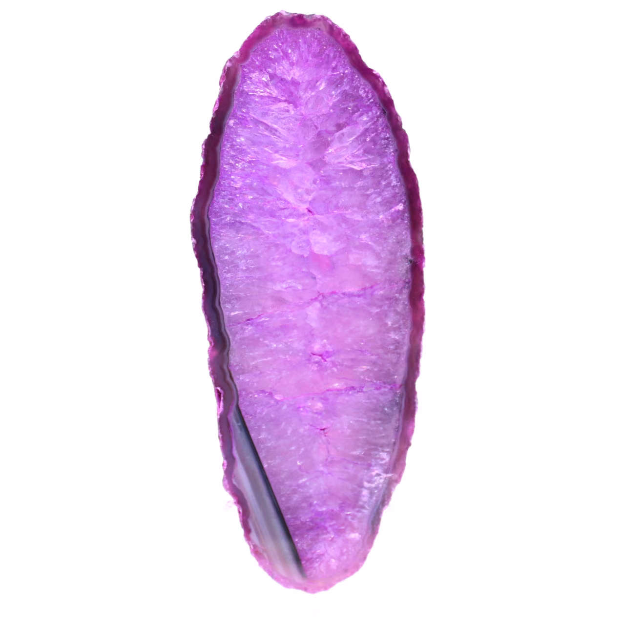 Fetta di agata rosa ornamentale