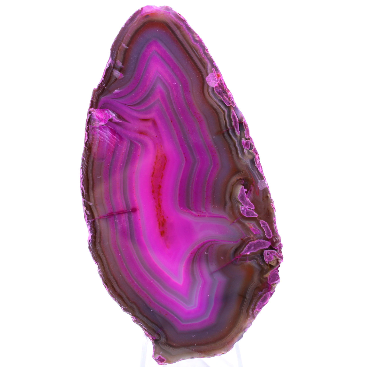 Fetta di agata rosa decorativa