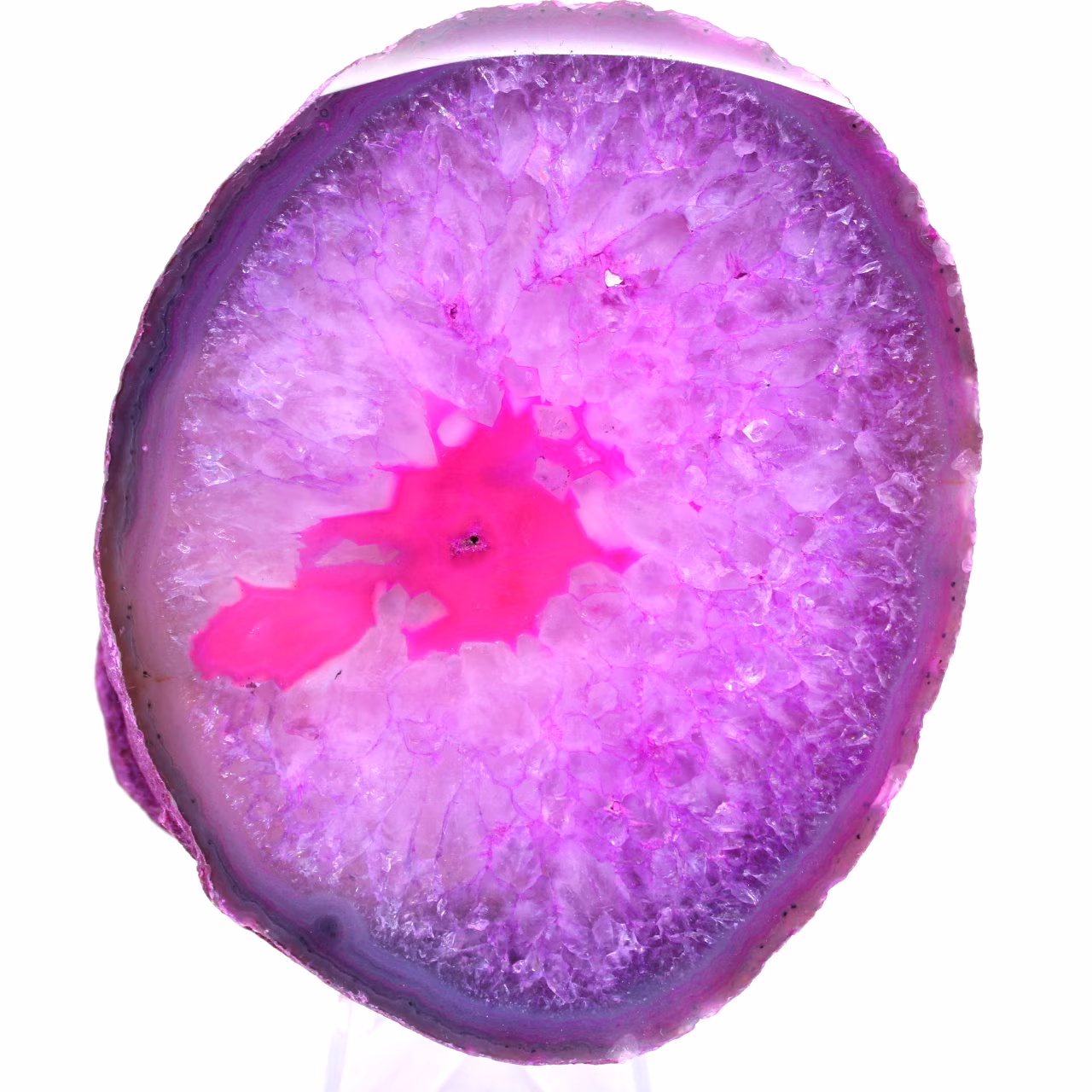 Fetta di agata rosa del Brasile