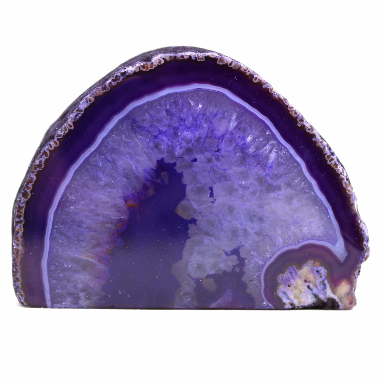 Agata viola decorativa naturale