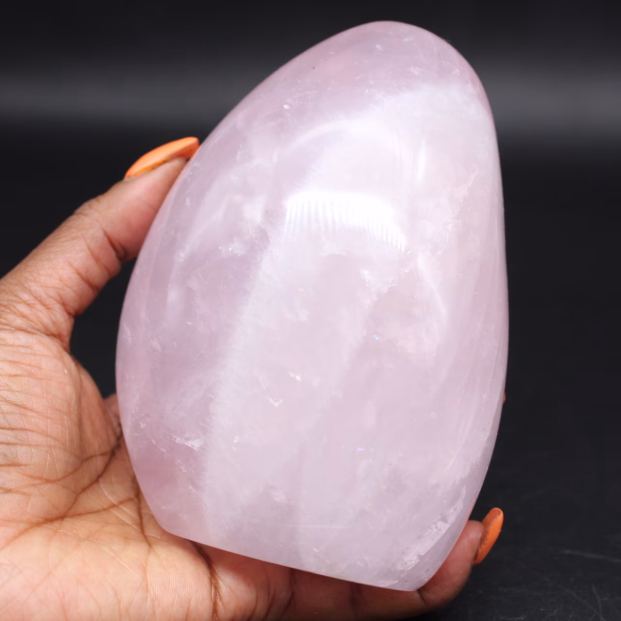 Quarzo rosa naturale lucido