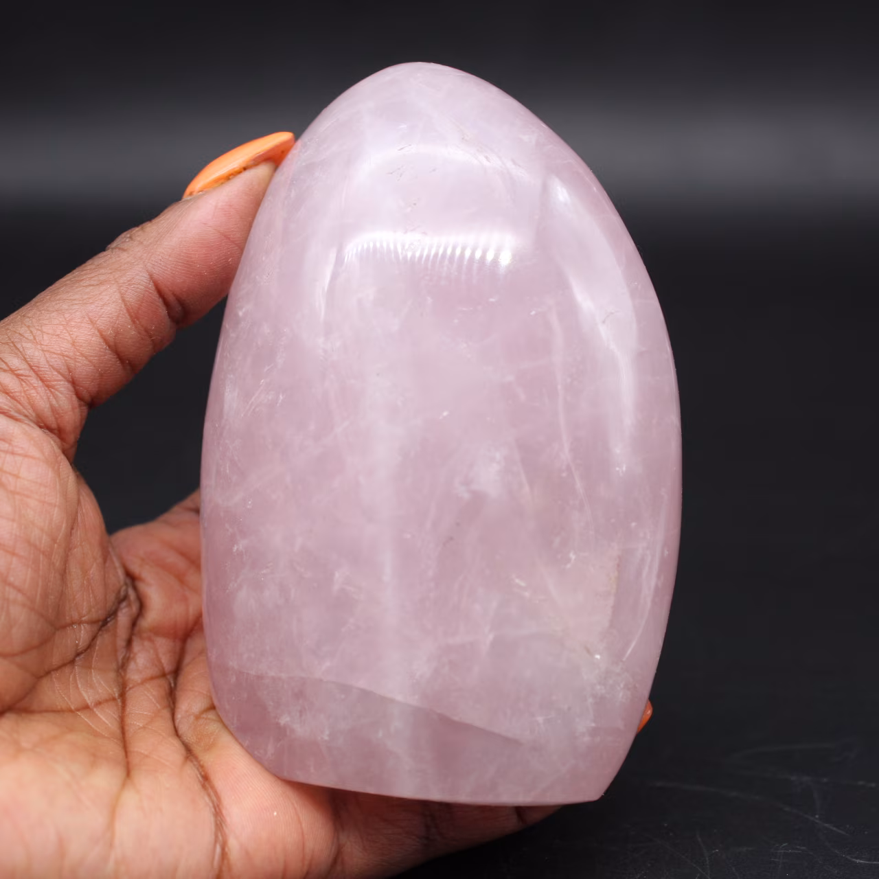 Quarzo rosa lucido del Madagascar