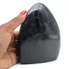 Blocco di tormalina nera naturale lucidata - 0