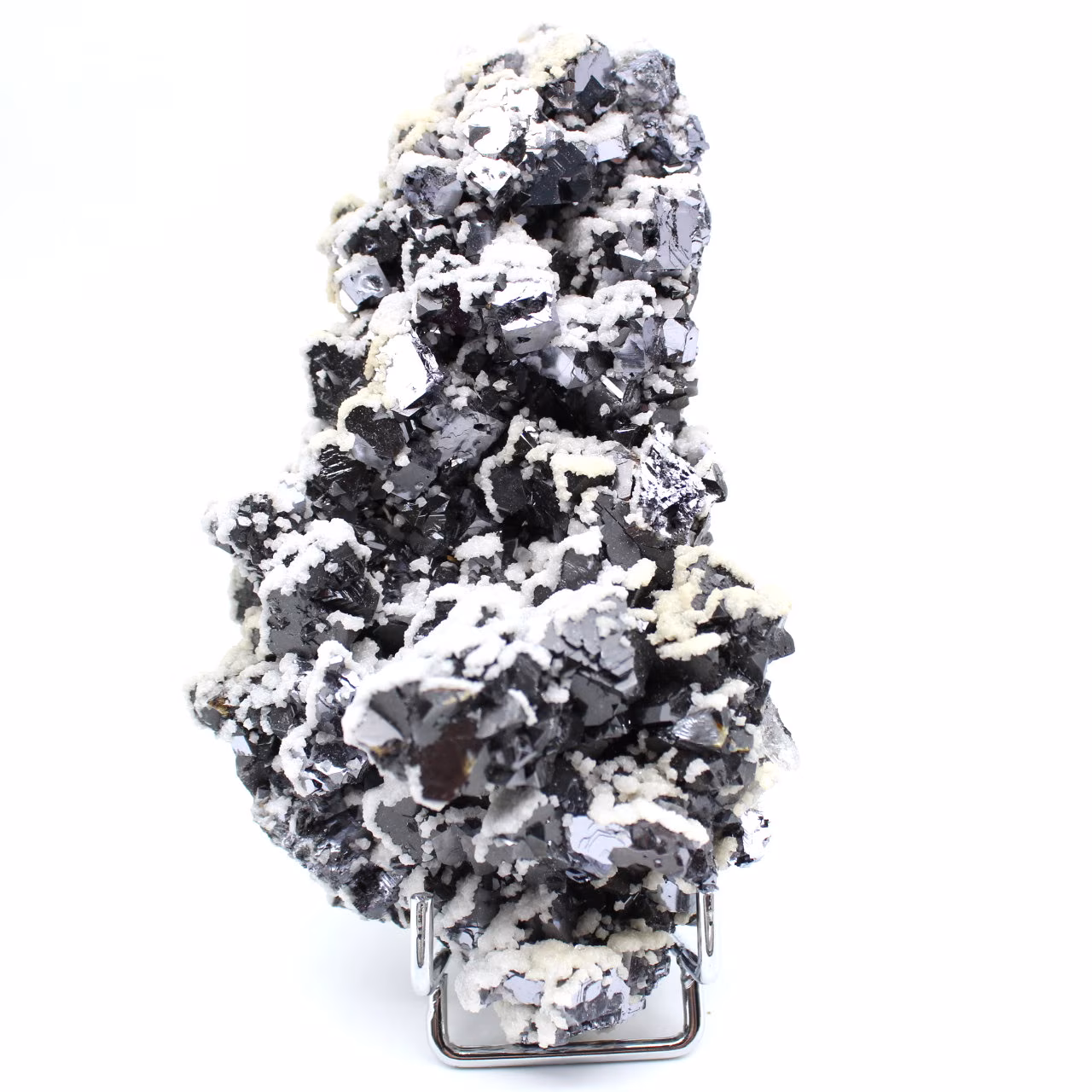 Cristalli naturali di sfalerite, galena e calcite