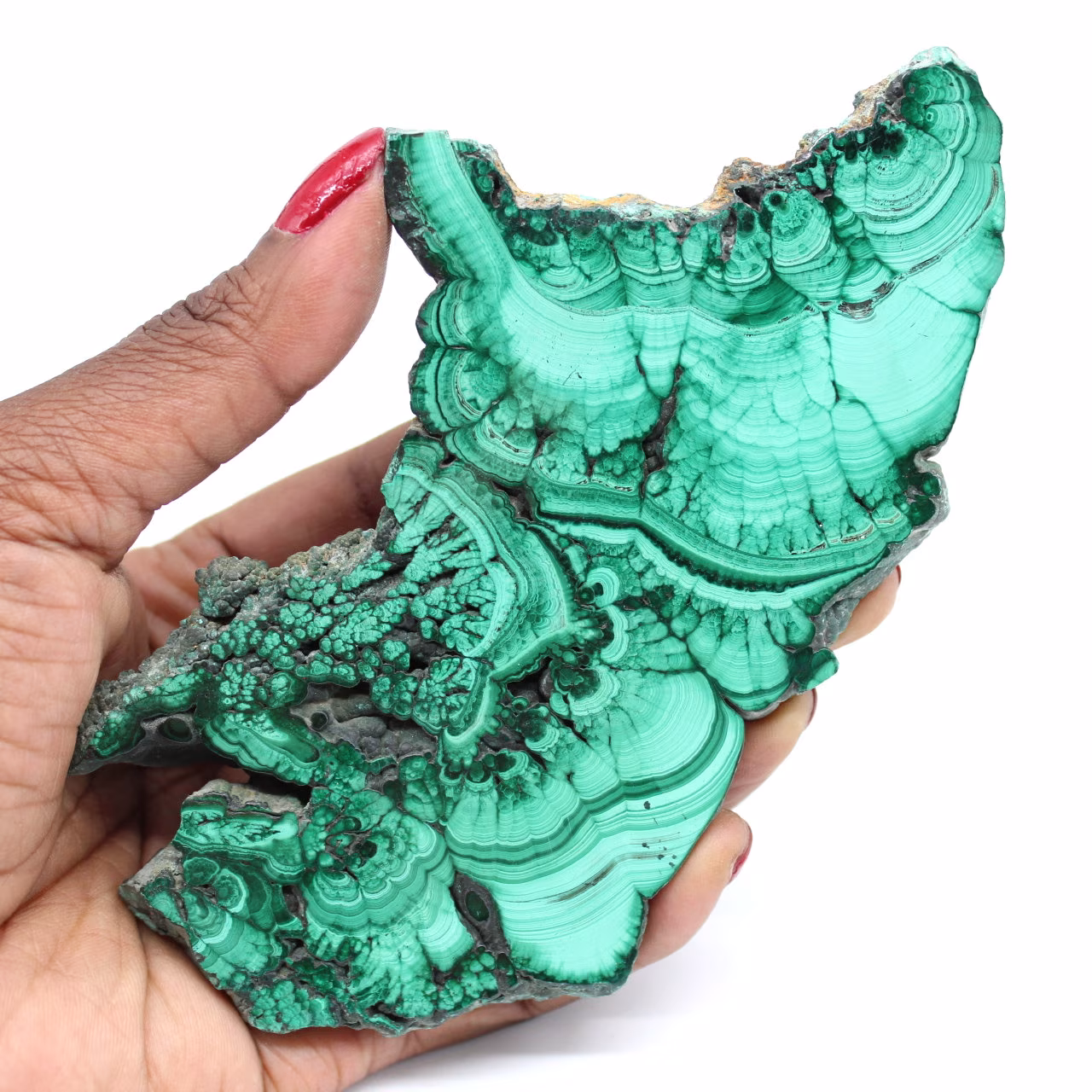 Placca in pietra di malachite